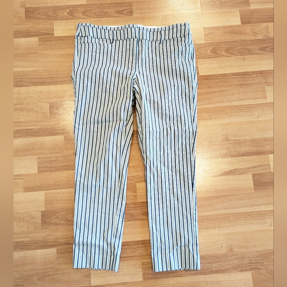 Candie's Black and White Striped Chinos